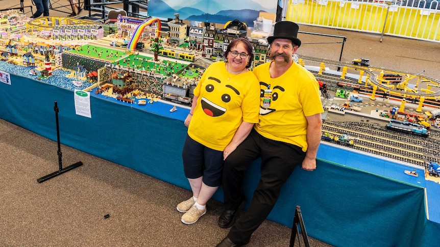 Stephen and Joanna Kendall with their Lego