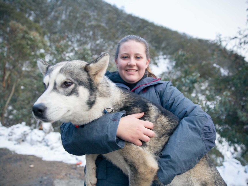 Karly Cunningham with her dog Loki.