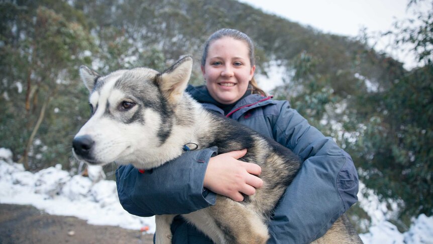 Karly Cunningham with her dog Loki.