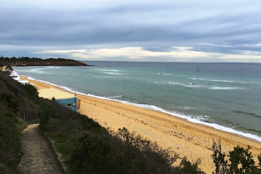 A fish shop on a stretch of beach on the Mornington Peninsula, Victoria.