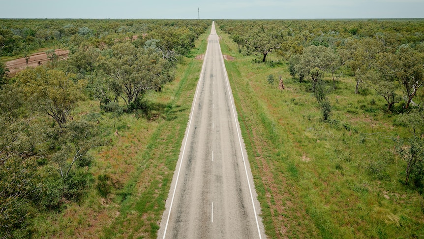 an aerial view of the stuart highway
