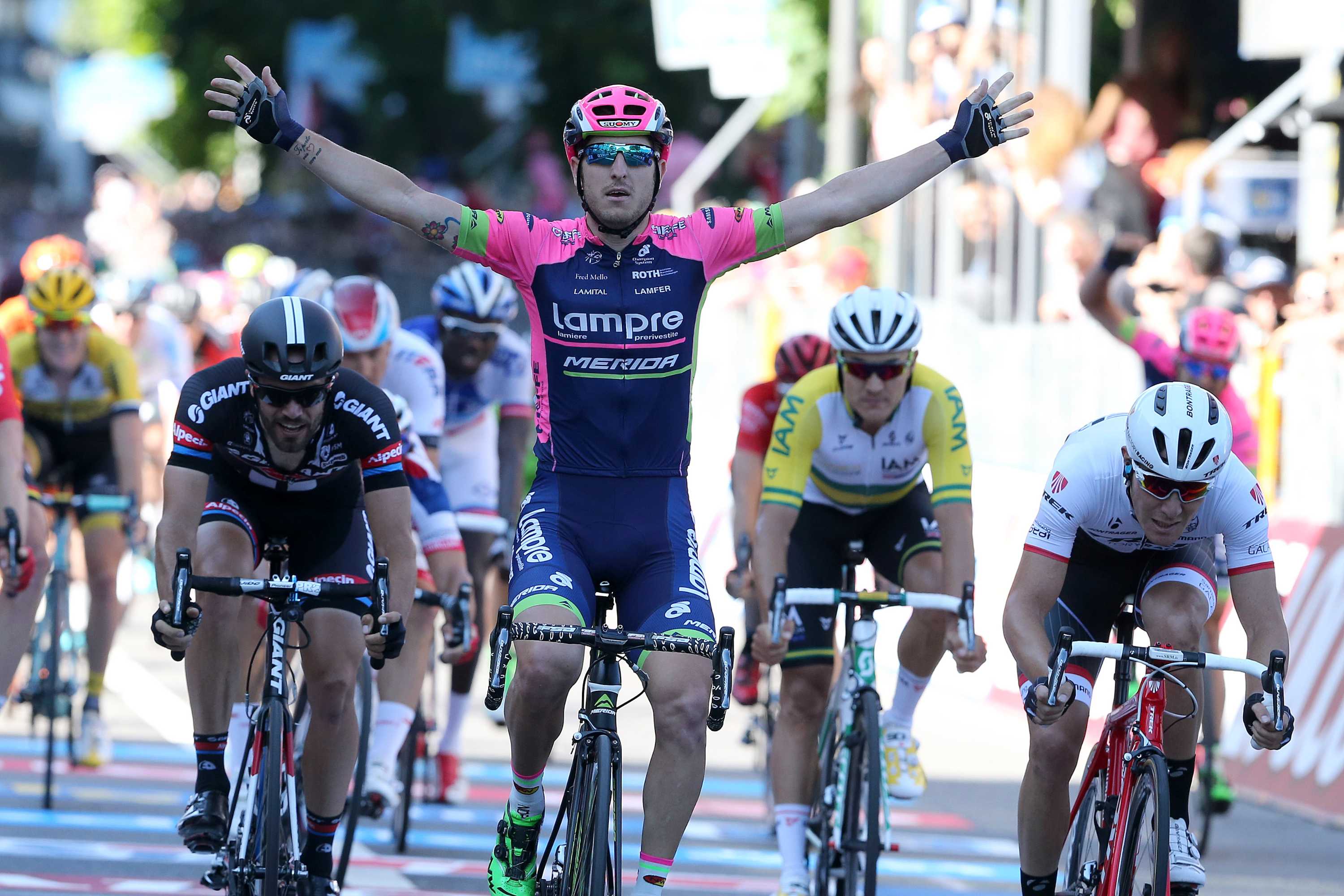 Giro d'Italia: Sacha Modolo wins 17th stage as Alberto Contador ...
