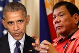 Composite Barack Obama and Rodrigo Duterte