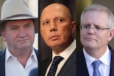 Barnaby Joyce, Peter Dutton and Scott Morrison