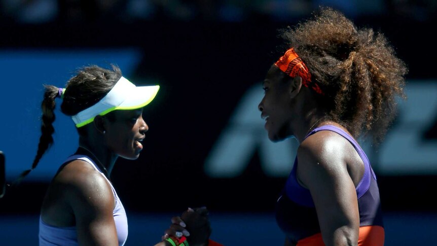 Sloane, Serena shake it out