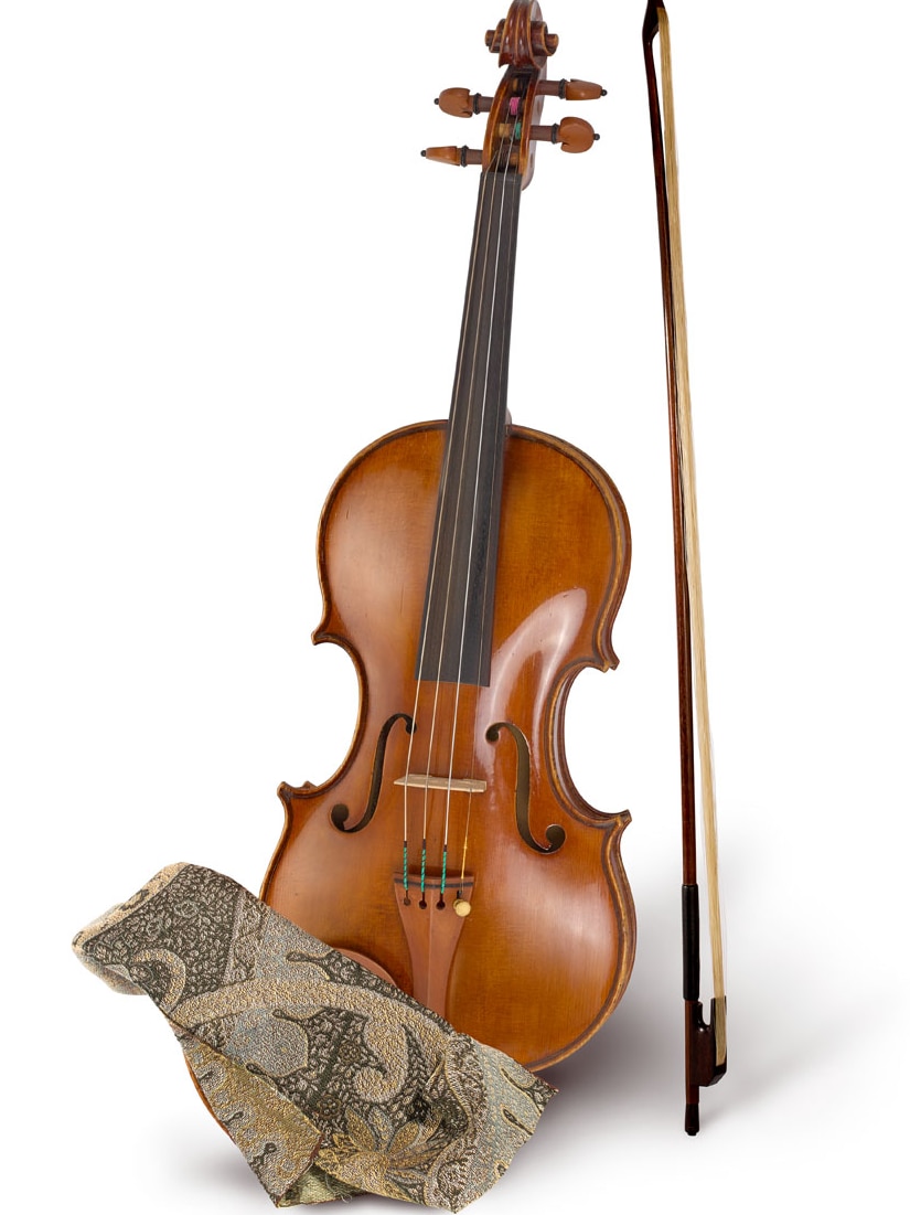 A violin with bow.