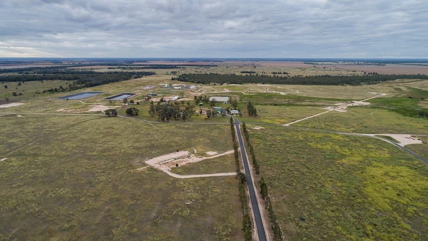 Aerial photo of the former Linc Energy site at Hopeland in southern Queensland.