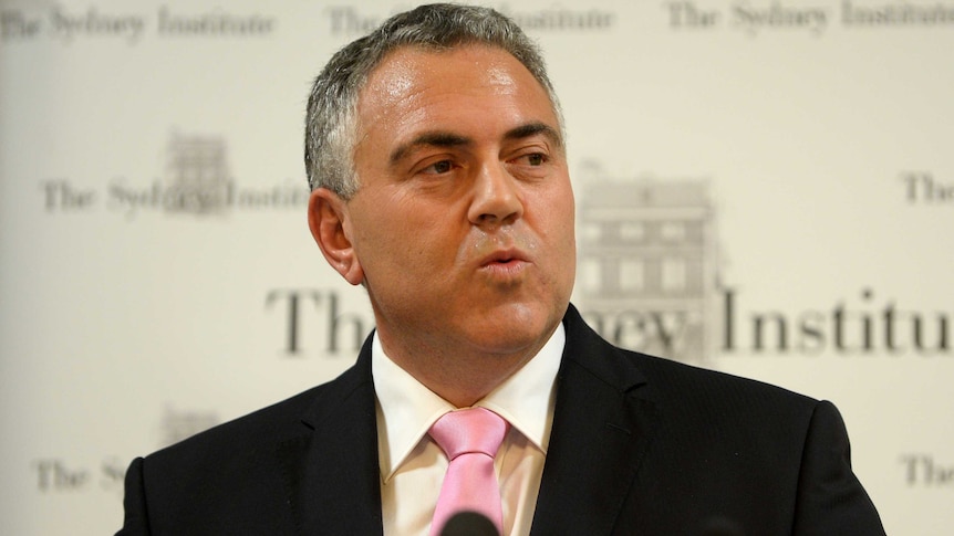 Treasuer Joe Hockey speaks at the Sydney Institute