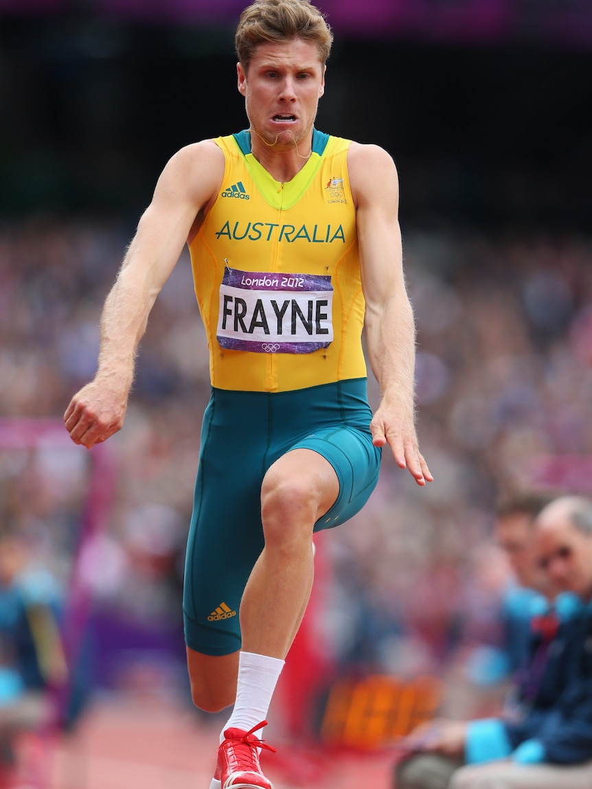 Henry Frayne in action during qualifying for men's triple jump