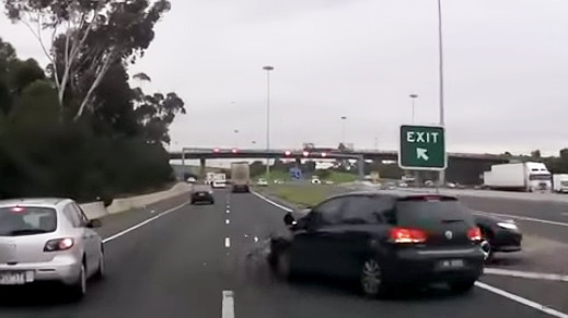 Melbourne crash caught on dash cam