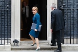 Scottish First Minister Nicola Sturgeon arrives in Downing Street.