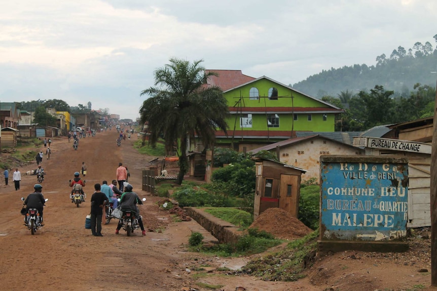 Town of Beni in Congo