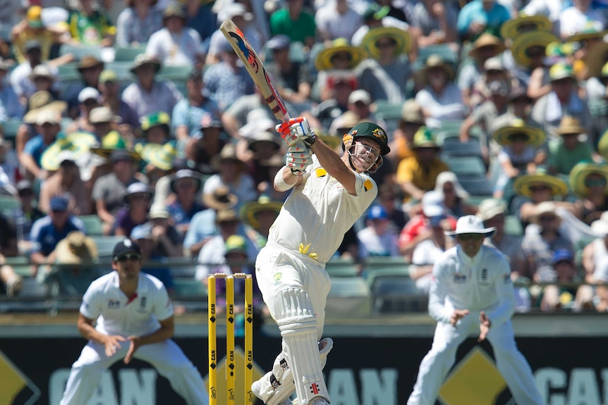 David Warner goes large during the third day in Perth