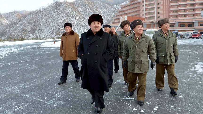 Kim Jong-Un inspects the Masik Pass Ski Resort.