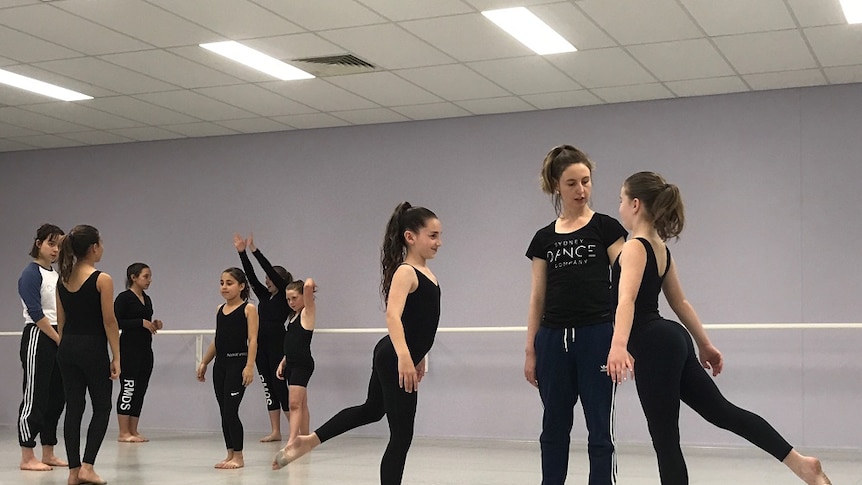 Young dance students were mentored by a teacher from the Sydney Dance Company