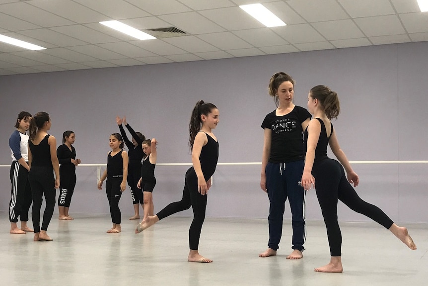 Young dance students were mentored by a teacher from the Sydney Dance Company