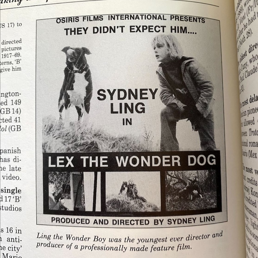 A poster for Lex the Wonderdog reprinted in the Guinness World Records.