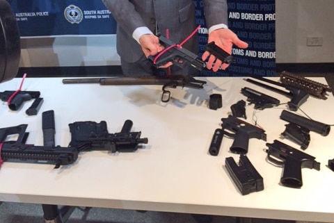 Police display seized weapons