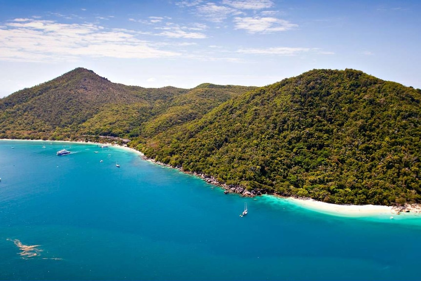 Aerial pic of fitzroy island, qld