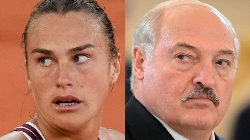 Aryna Sabalenka and Alexander Lukashenko. 