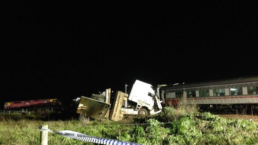 Truck and train collide near Colac