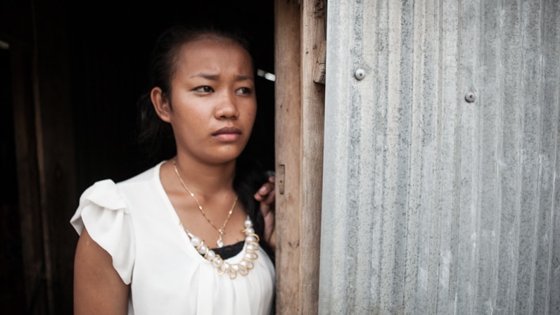 Tha Seng Hak, 19, is still haunted by the death of her mother, who was run over by a harvester in March 2014.