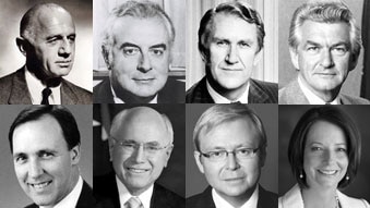 The last eight Australian prime ministers (ABC)