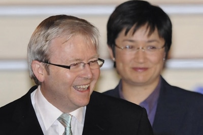 File photo: Kevin Rudd and Penny Wong (AFP/Getty Images: Kazuhiro Nogi)