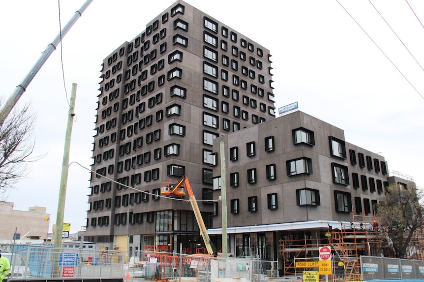 student accommodation being built in central Hobart