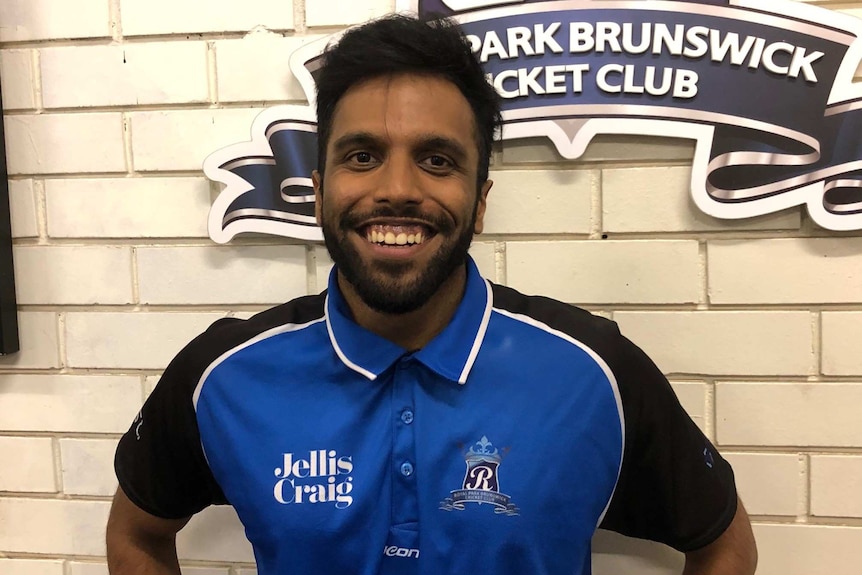 Royal Park Brunswick Cricket Club player Aniket Gupta in Melbourne.