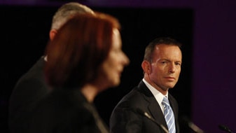 Tony Abbott and Julia Gillard (AAP) 340
