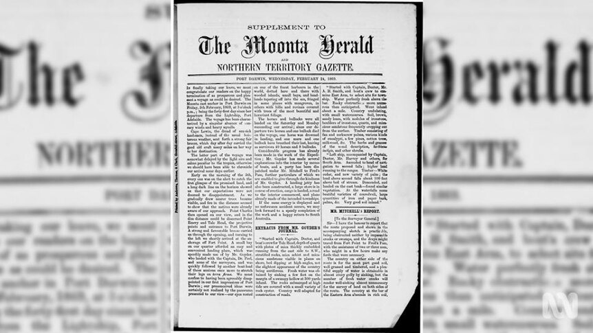 Newspaper front page, mast reads "The Moonta Herald"