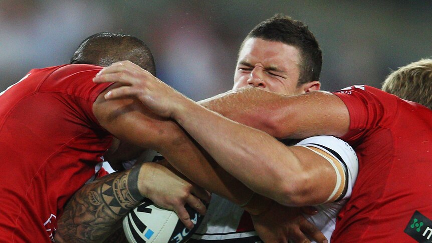 Footing the bill ... Luke Burgess' injury will keep him sidelined for up to 14 weeks.
