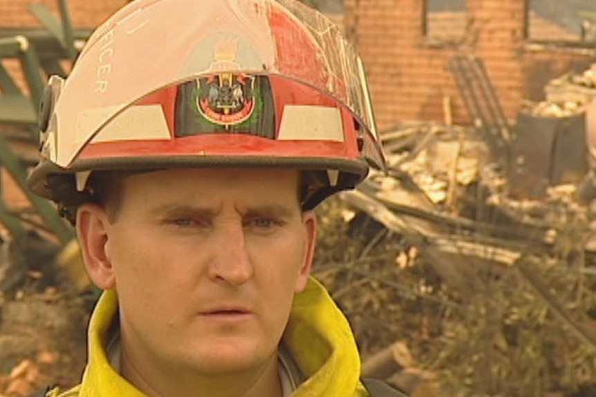 Canberra firefighter Shawn McIntyre on the day after the fires