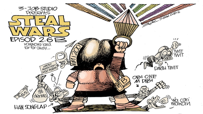 A cartoon by Malaysian political catroonist Zunar.
