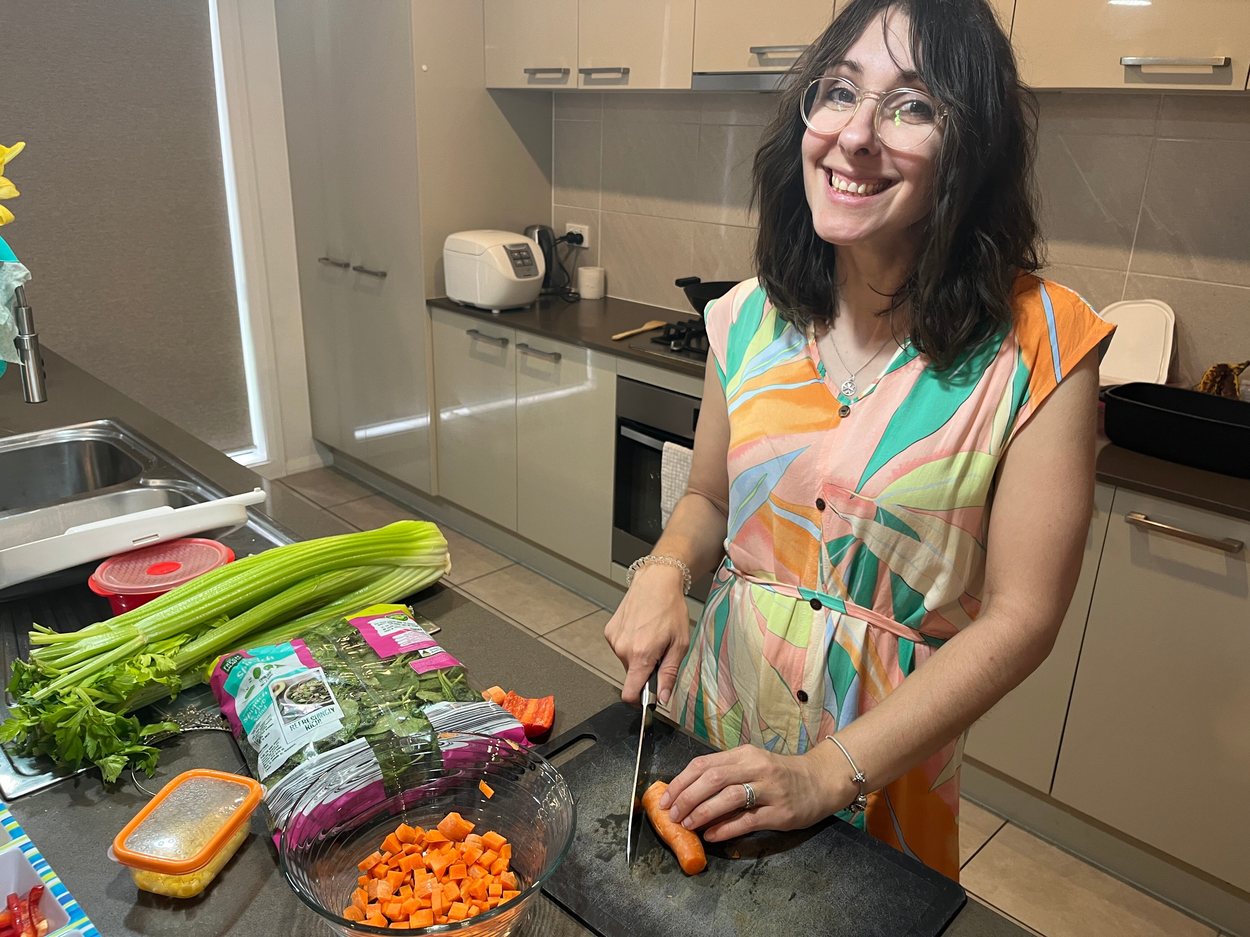 Tara Sing in her kitchen