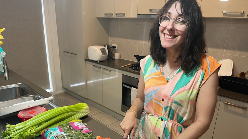 Tara Sing in her kitchen