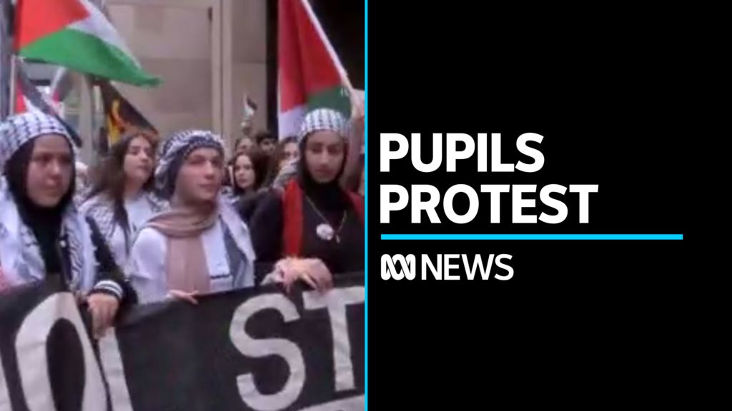 Pro-Palestinian students protest in Sydney CBD - ABC News