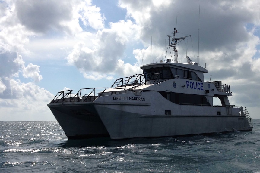 Water police on Thursday Island use this boat to patrol the region