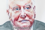 A portrait of former Australian prime minister Gough Whitlam.