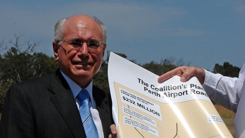 Campaign trail: Prime Minister John Howard in the marginal seat of Hasluck in Perth