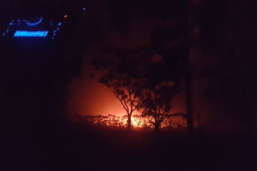 The fire on Mal Thomson's property