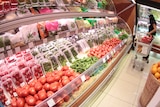 Vegetables on supermarket in Moscow