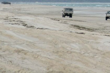 Flinders Beach on Stradbroke Island,