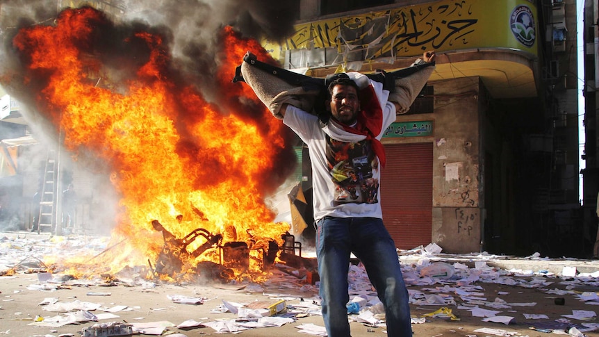 Protester in Alexandria