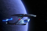 The USS Enterprise spaceship from sci-fi show Star Trek.
