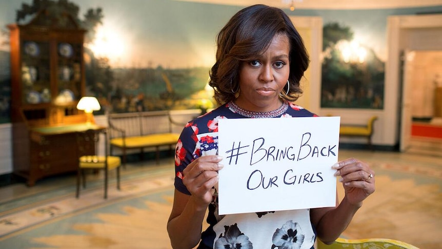 Michelle Obama calling for authorities to #bringbackourgirls