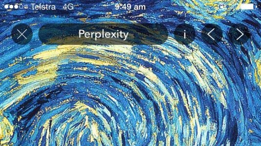 Screenshot of Vincent Van Gogh's Starry Night as it appears on the Mind Cast brain training app.