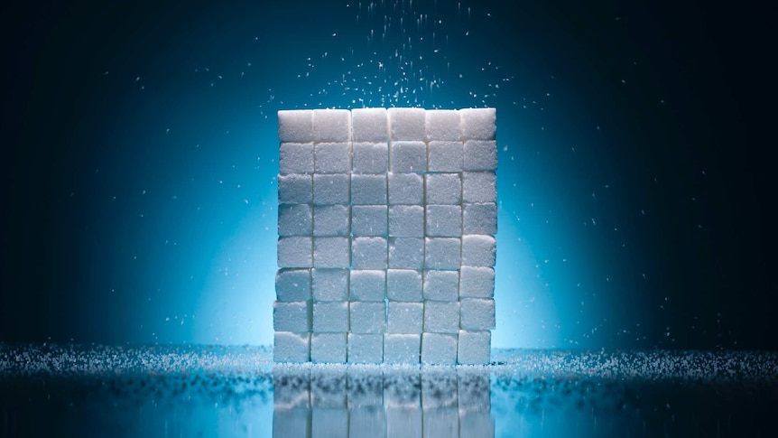 a small construction made from sugar cubes
