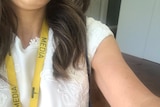 A selfie shot of the top and trousers of ABC radio National presenter Patricia Karvelas